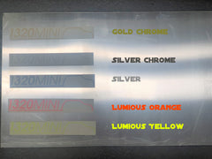 1320 MINI Stickers PAIR Chrome or Luminous