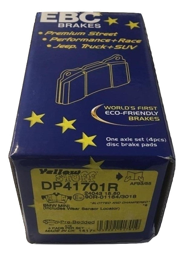 EBC DP41701R Rear Brake Pads Yellow R53