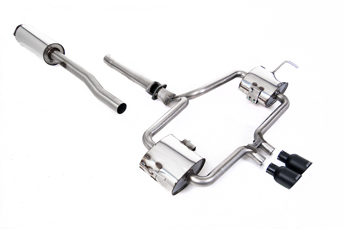 Milltek Cat-back - Resonated Loose Trim Version with Cerakote Black 76mm Trims -  Cooper S R53  - SSXM478