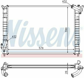 Picture of Nissens 69701A Radiator R53 with aircon